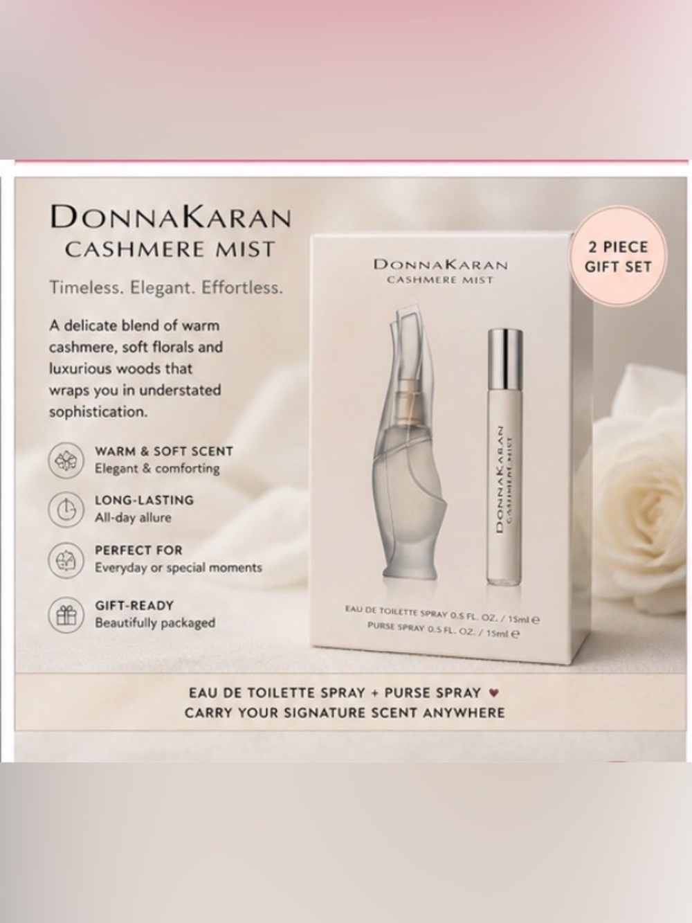 Donna Karan Cashmere Mist Box - White and Silver